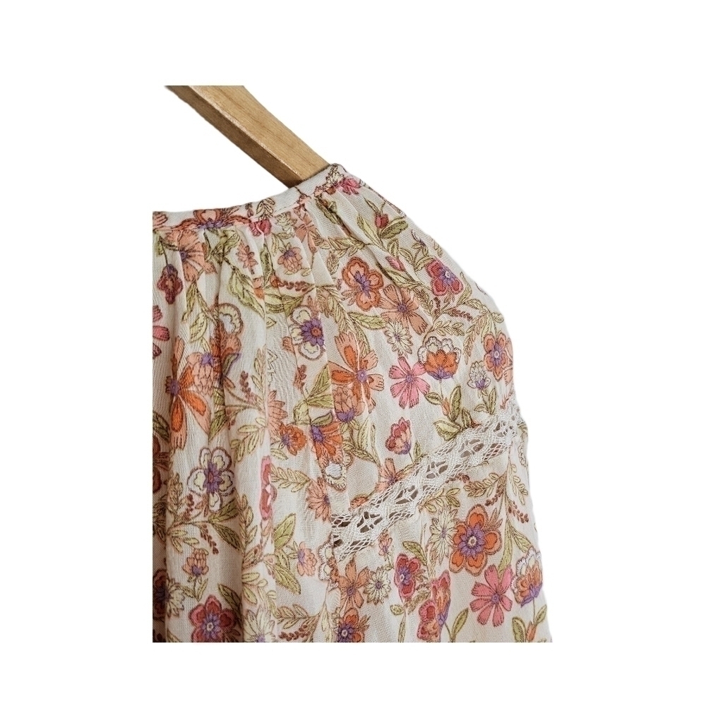 Old Navy bohemian floral puff sleeve top size small - Picture 6 of 9